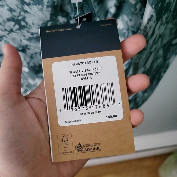 NWT New with Tags North Face Womens Womans Alta Vista Dark Sage Rain Jacket - Picture 7 of 14